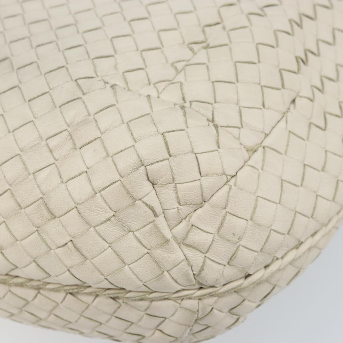 Bottega Veneta Zip Hobo Intrecciato, White, Leather, Handbag