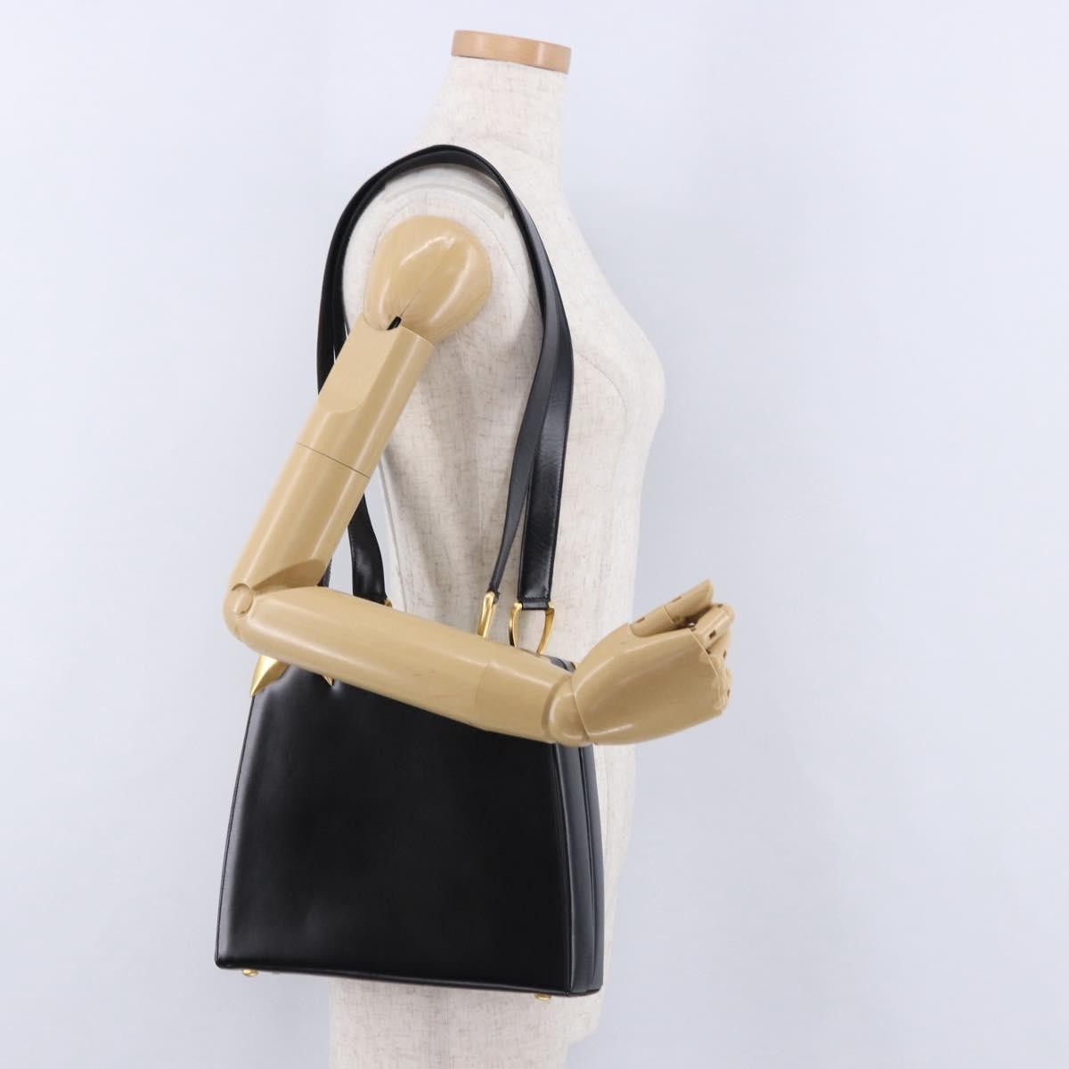 Celine Vintage Leather, Black, Leather, Shoulder Bag