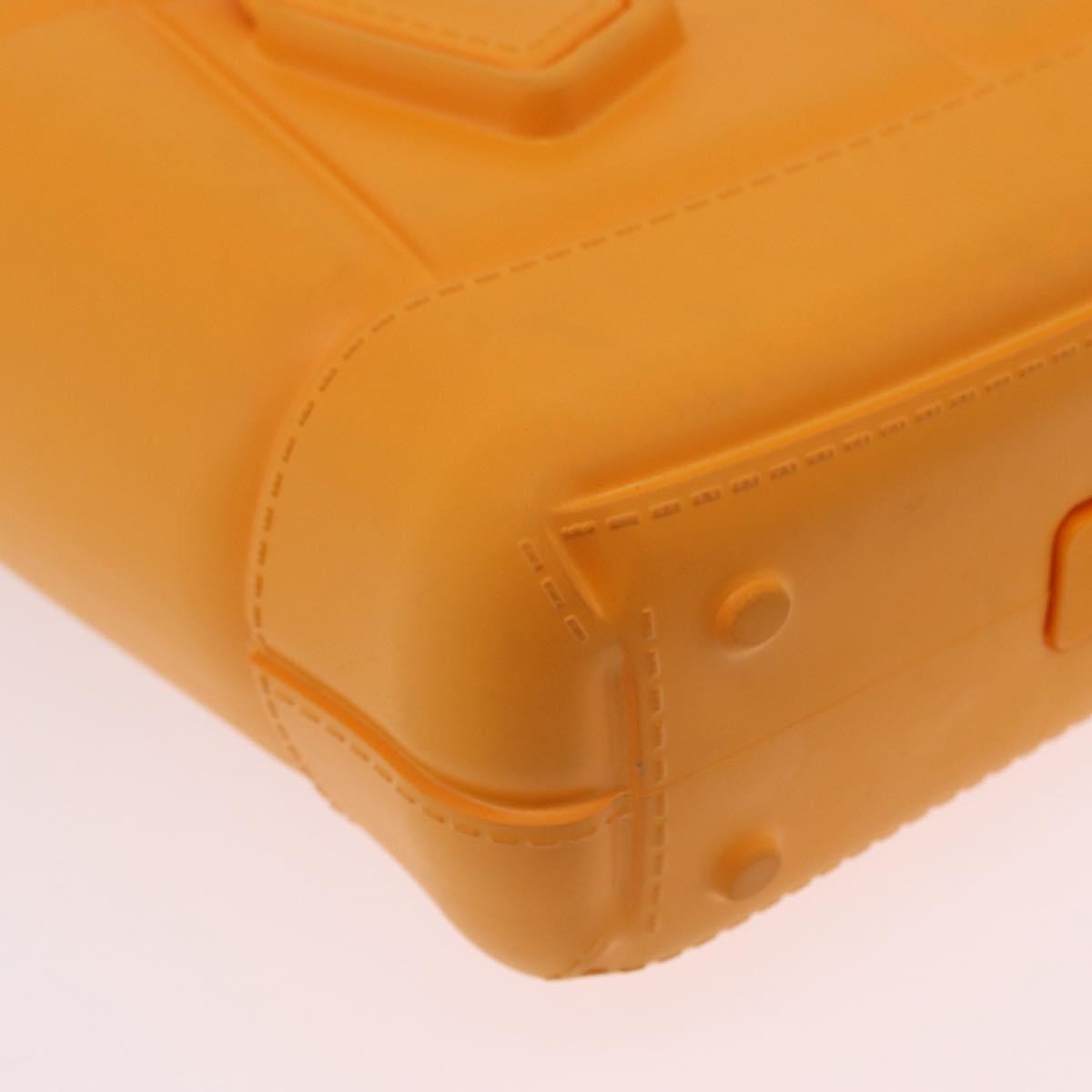 Bottega Veneta Arco Rubber, Orange, Rubber, Tote Bag
