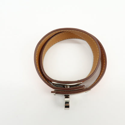 Hermes Kelly Double Tour Leather, Orange, Leather, Bracelet