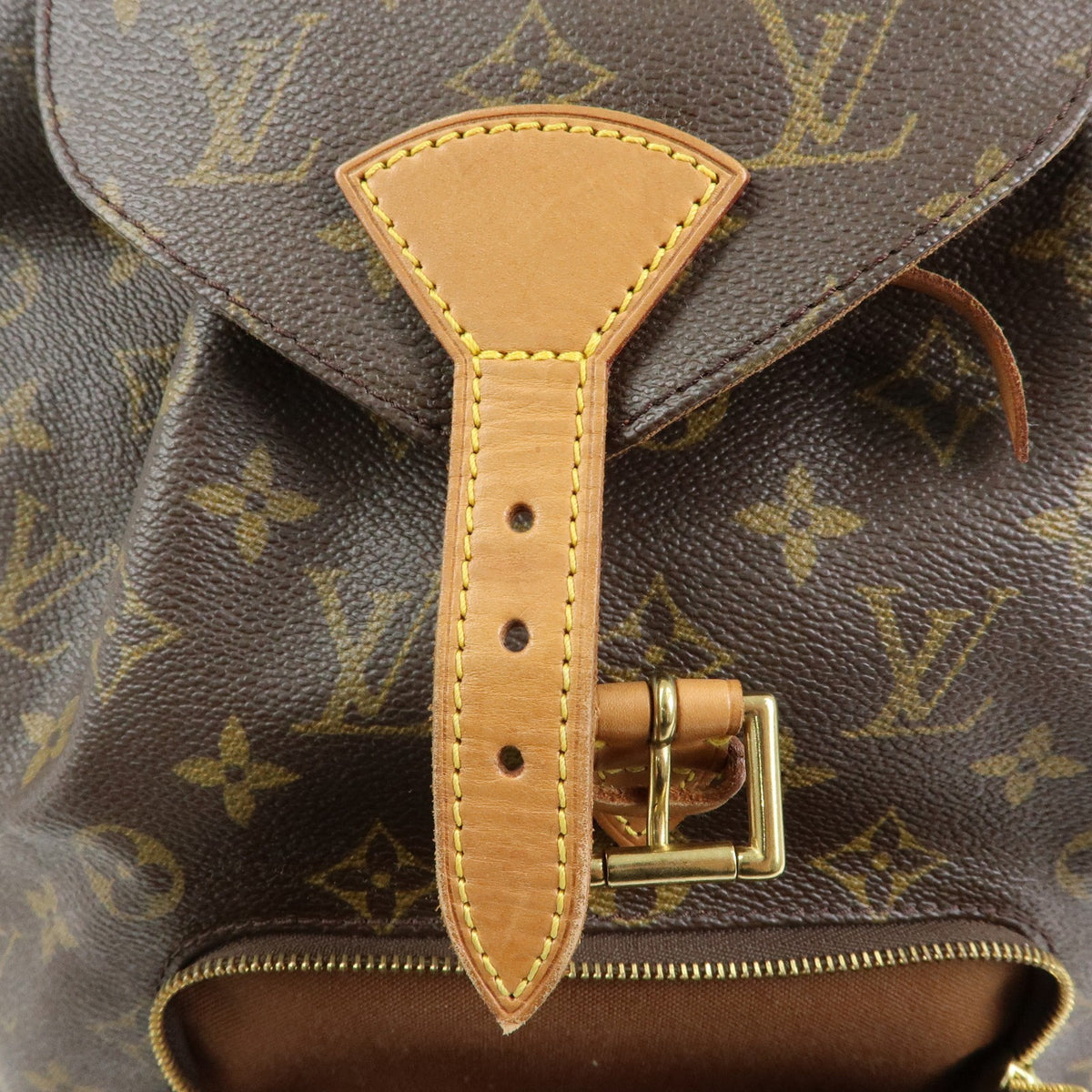 Louis Vuitton Vintage Montsouris Monogram Canvas, Brown, Canvas, Backpack