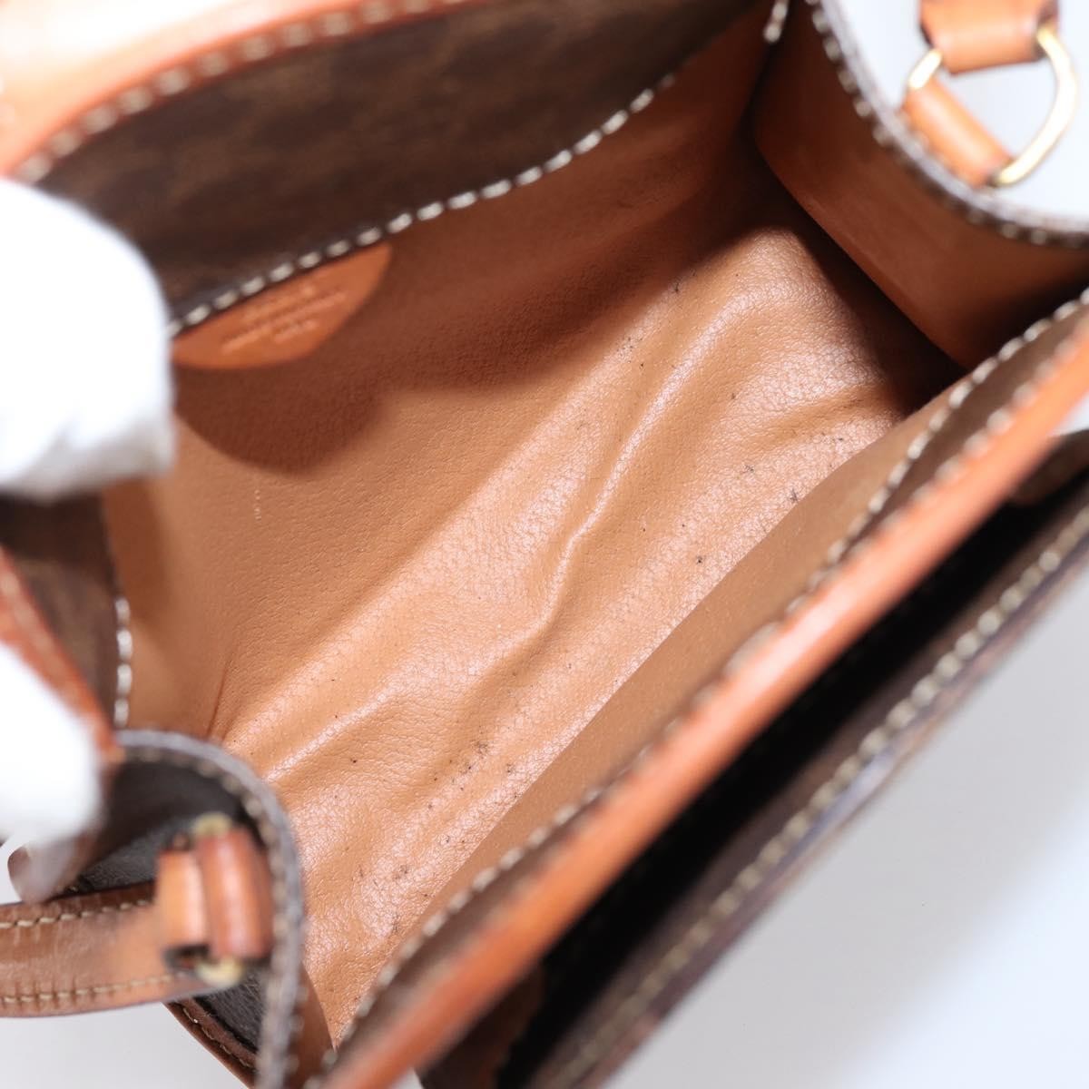 Celine Macadam Shoulder Canvas, Brown, Canvas, Crossbody Bag