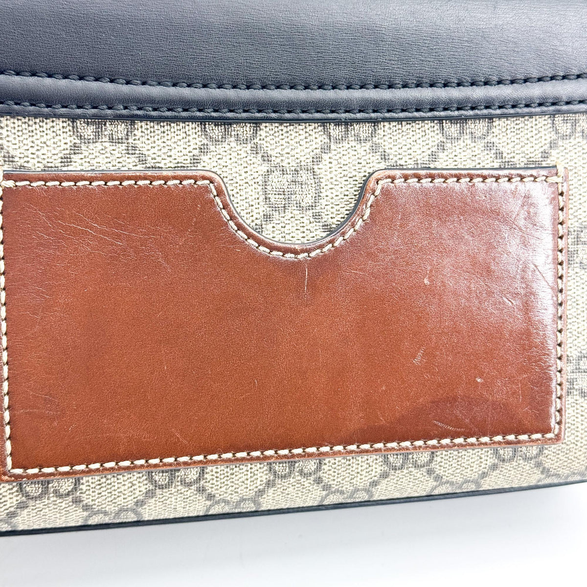 Gucci Padlock Clutch GG Canvas and Leather, Black, Canvas, Clutch