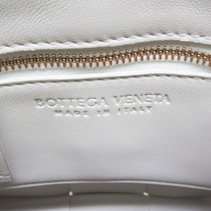 Bottega Veneta Cassette Convertible Maxi Intrecciato Leather, White, Leather, Tote Bag