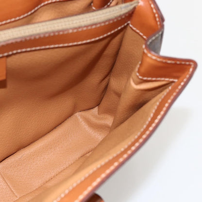 Celine Vintage Convertible Top Handle Macadam Coated Canvas, Brown, PVC, Handbag