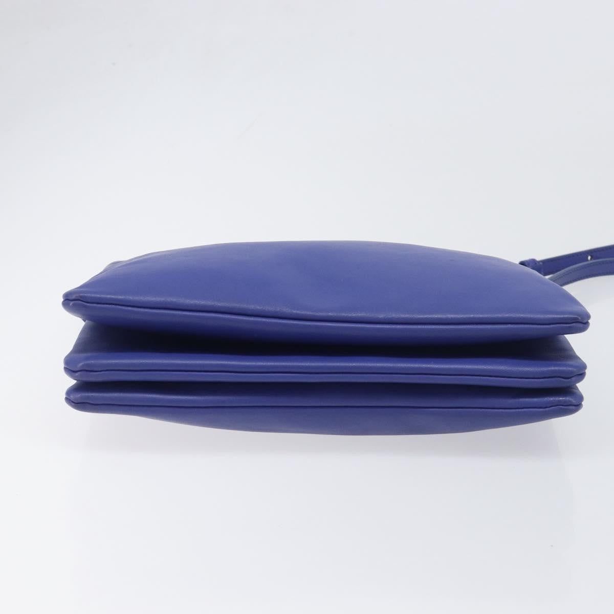 Celine Trio Leather, Blue, Leather, Shoulder Bag