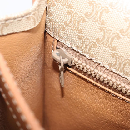 Celine Macadam Shoulder Canvas, Beige, Canvas, Crossbody Bag