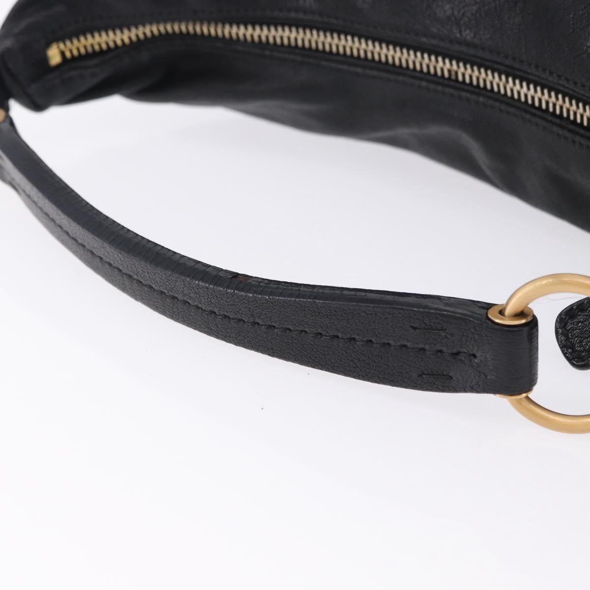 Miu Miu Zip Front Pocket Shopping Tote Leather, Black, Leather, Shoulder Bag