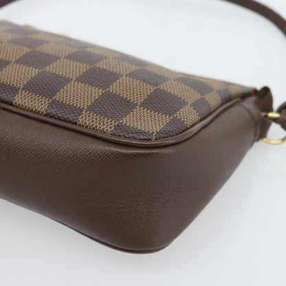 Louis Vuitton Trousse Make Up Damier, Brown, Canvas, Clutch