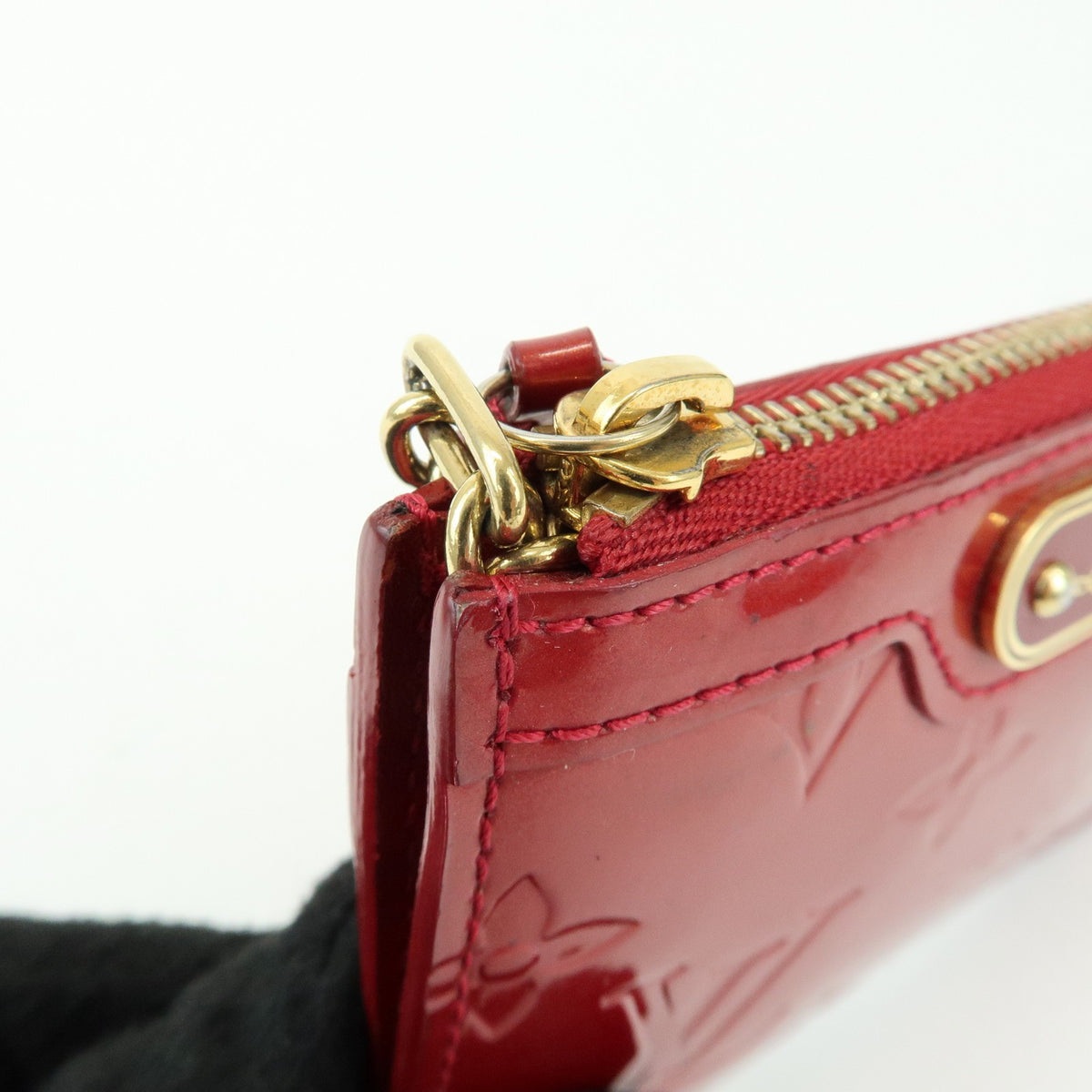 Louis Vuitton Pochette Clés Patent Leather, Red, Patent Leather, Wallet