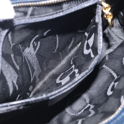 Salvatore Ferragamo Vala Canvas, Navy, Canvas, Shoulder Bag