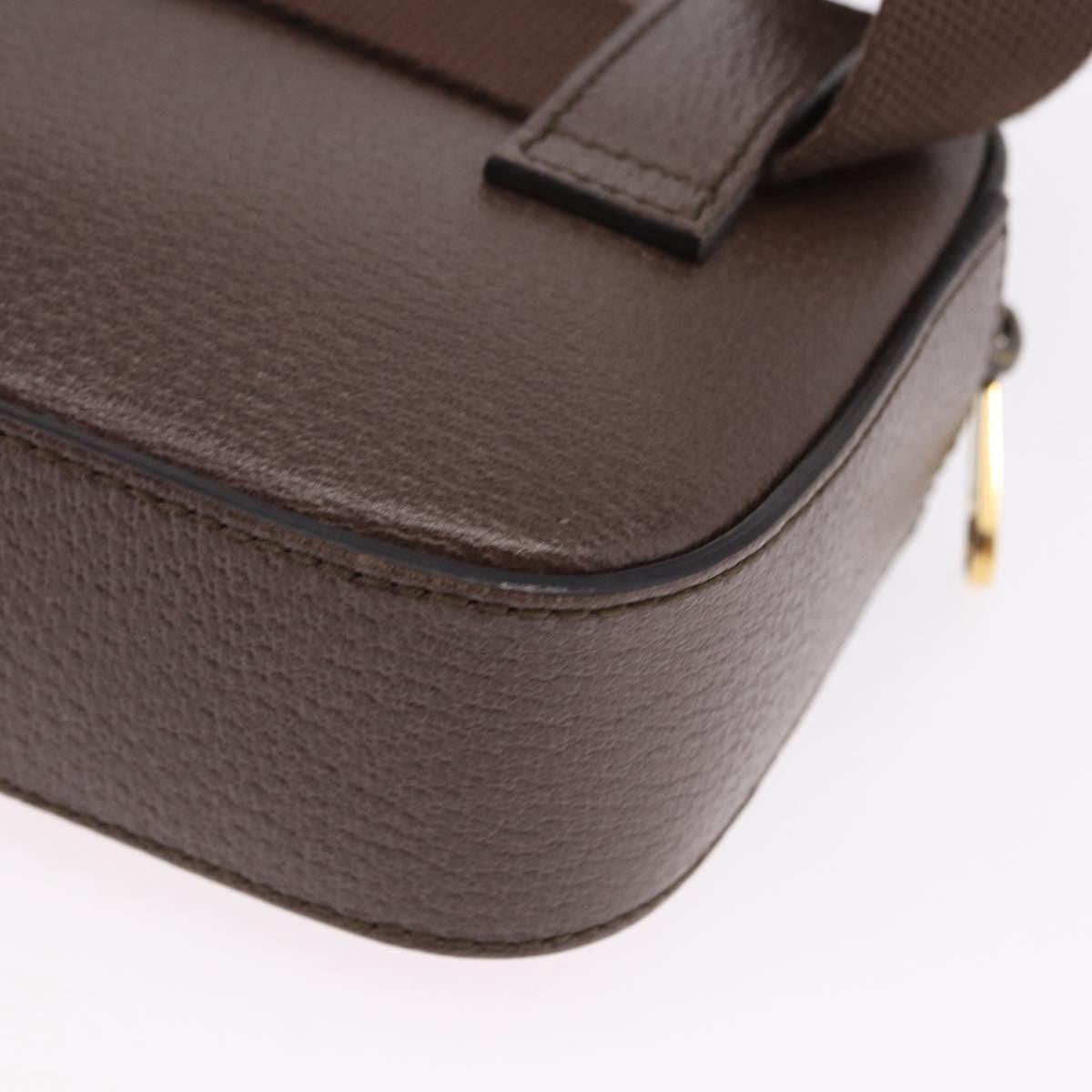 Gucci Aria 100th Anniversary Belt Printed Leather, Brown, Leather, Clutch