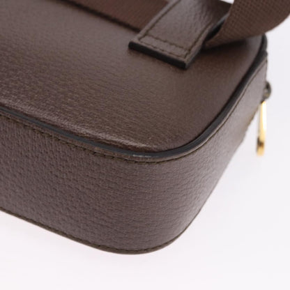 Gucci Aria 100th Anniversary Belt Printed Leather, Brown, Leather, Clutch