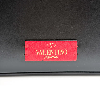 Valentino Garavani VLogo Walk Leather, Black, Leather, Crossbody Bag