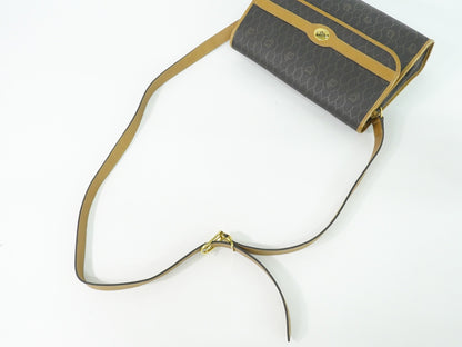 Christian Dior Vintage Honeycomb Canvas, Black, Canvas, Shoulder Bag