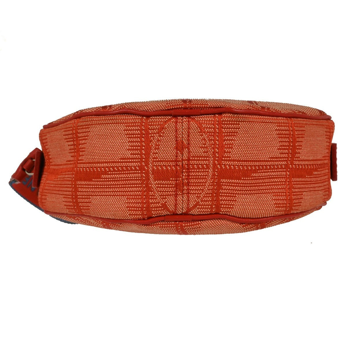 Chanel Travel Line Round Wristlet Nylon, Orange, Nylon, Clutch