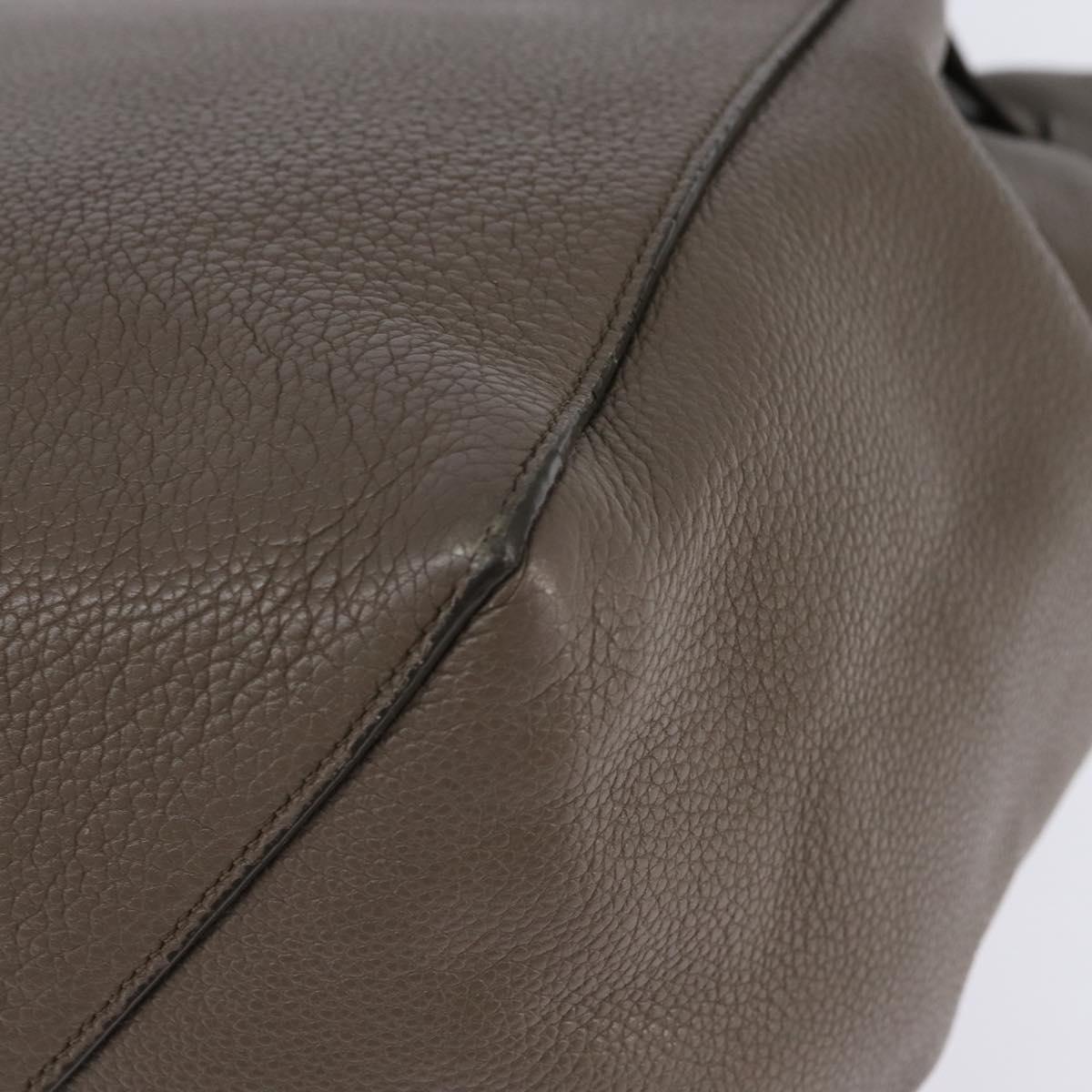 Celine Phantom Cabas Leather, GRAY, LEATHER, Tote bag