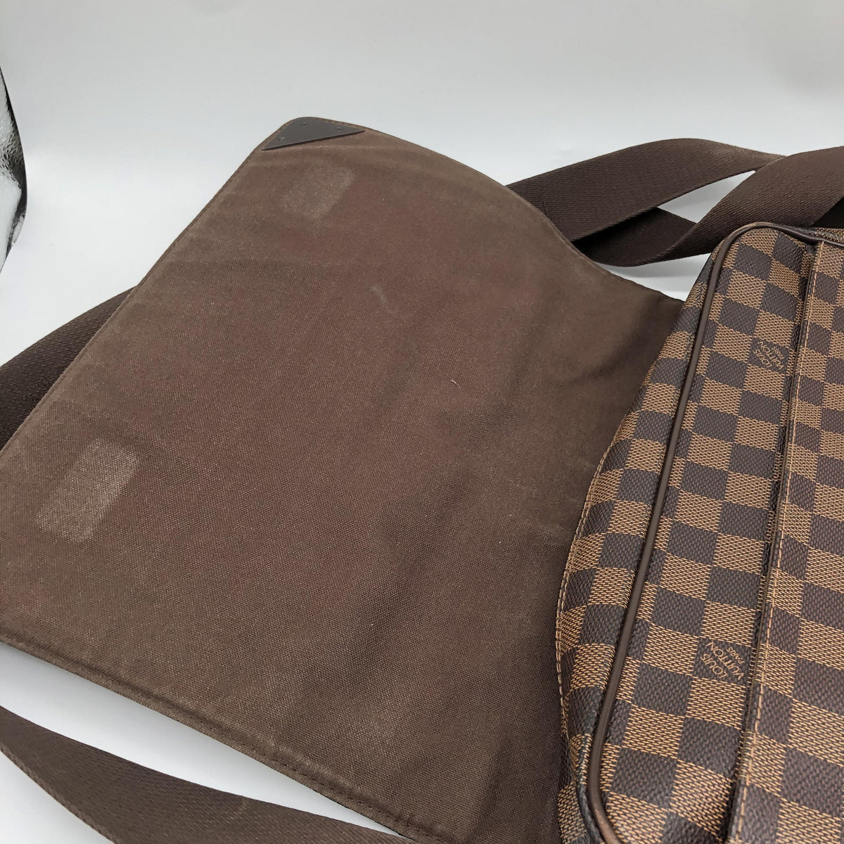 Louis Vuitton Shelton Messenger Damier Ebene, Brown, Canvas, Shoulder Bag