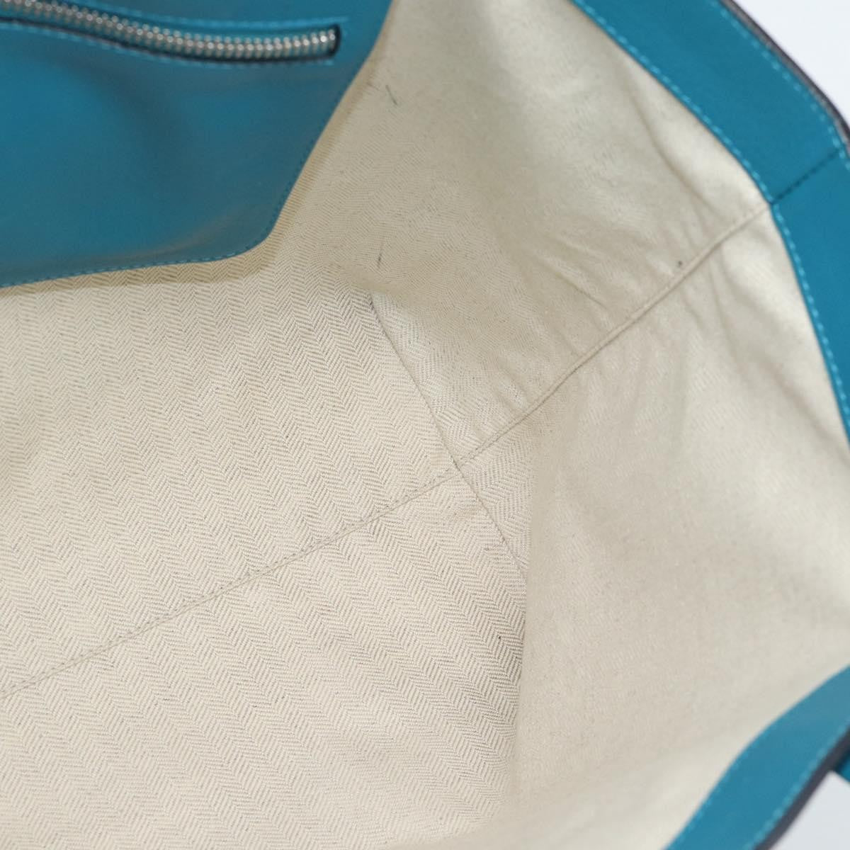 Loewe Anagram Leather, Blue, Leather, Tote Bag