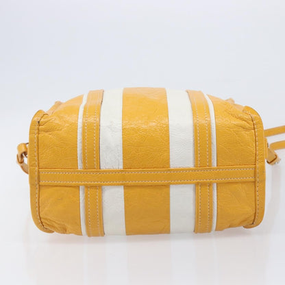 Balenciaga Bazar Leather, Yellow, Leather, Tote Bag