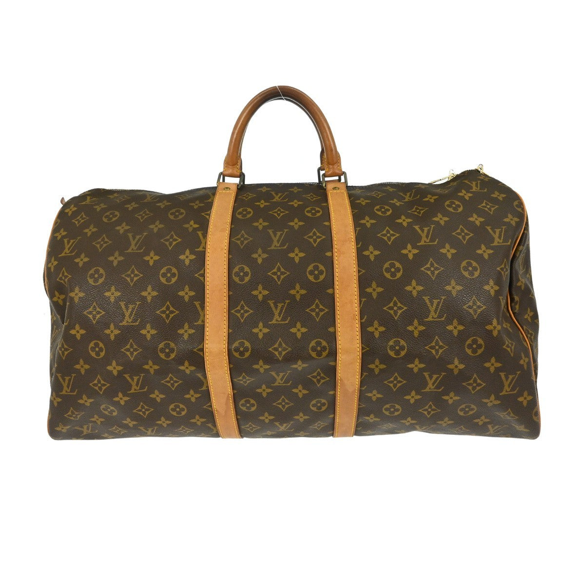 Louis Vuitton Keepall Monogram, Brown, Canvas, Travel Bag