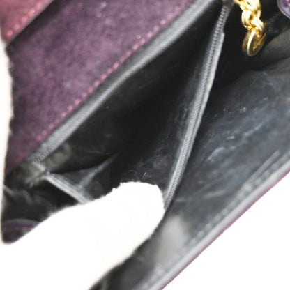 Salvatore Ferragamo Vintage Vara Bow Handle Shoulder Suede, Purple, Suede, Handbag
