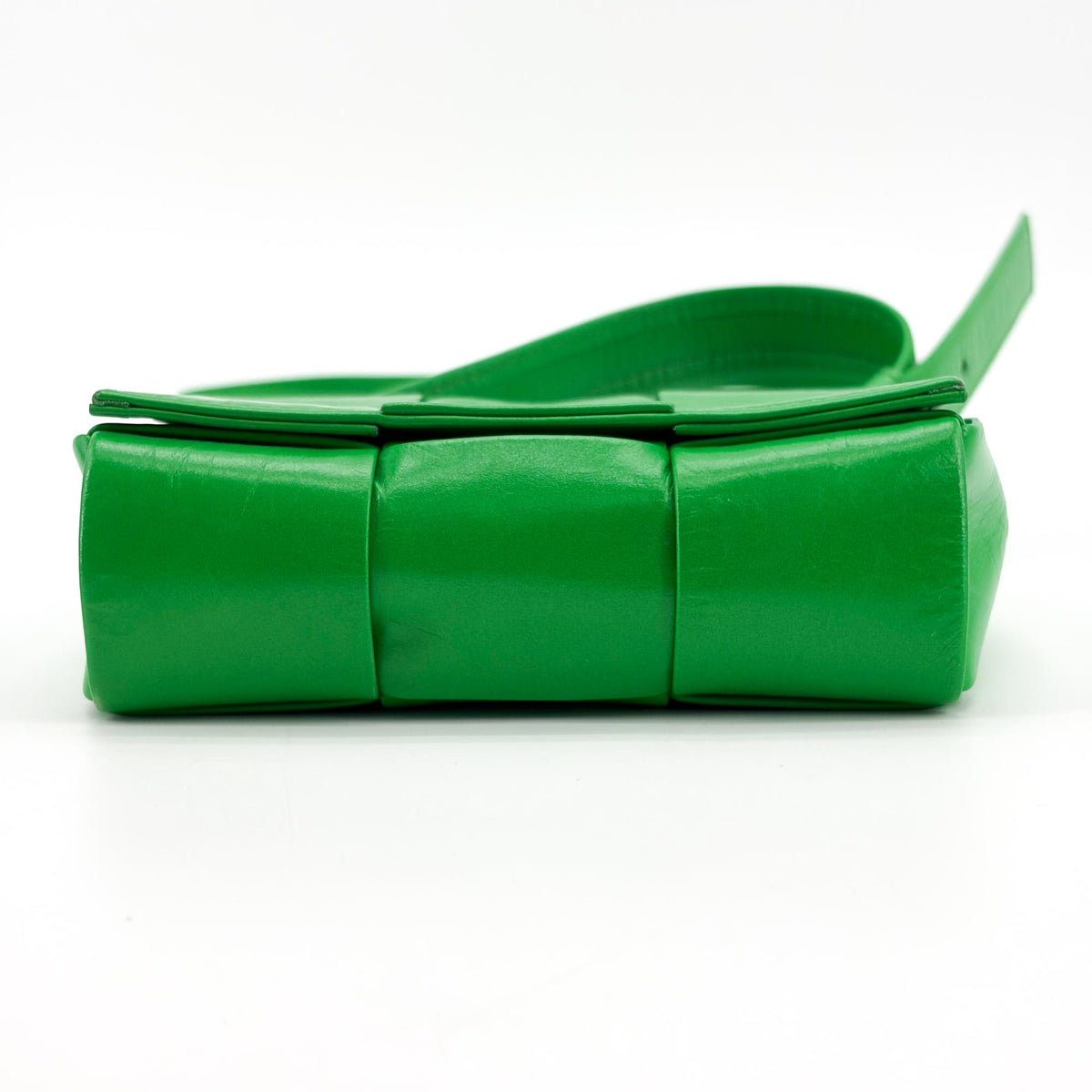 Bottega Veneta Cassette Maxi Intrecciato Leather, Green, Leather, Crossbody Bag