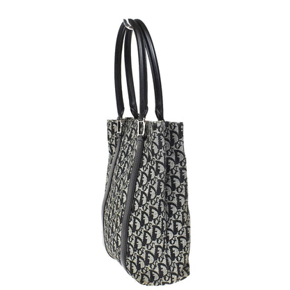 Christian Dior Vintage Open Diorissimo Canvas, Black, Canvas, Tote Bag