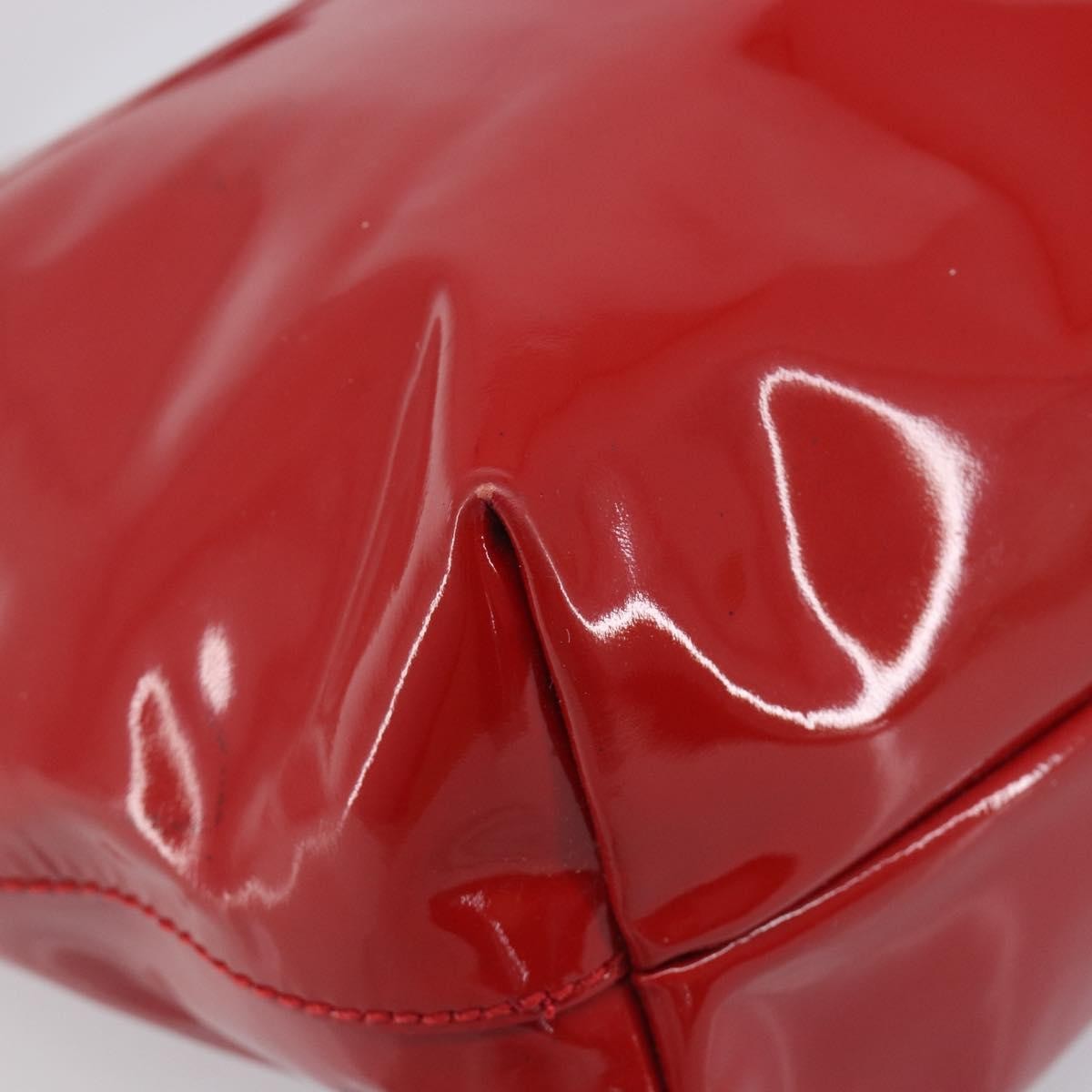 Salvatore Ferragamo Gancini Tote Patent Leather, Red, Patent Leather, Tote Bag