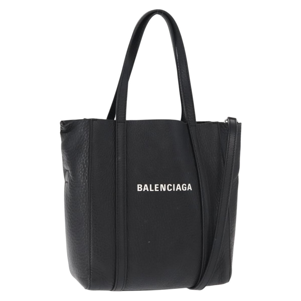 Balenciaga Everyday Leather, Black, Leather, Tote Bag
