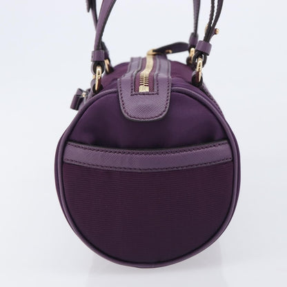 Salvatore Ferragamo Vara Bow Cylinder Bag Nylon, Purple, Nylon, Shoulder Bag
