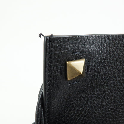 Valentino Garavani Vintage Leather, Black, Leather, Shoulder Bag