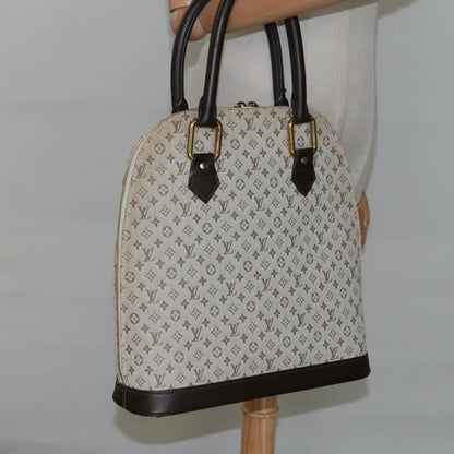 Louis Vuitton Alma Mini Lin Monogram, Khaki, Canvas, Handbag