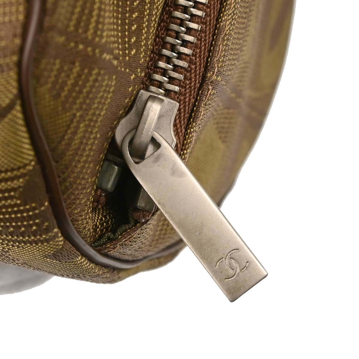 Chanel Travel Line Barrel Nylon, Khaki, Nylon, Travel Bag