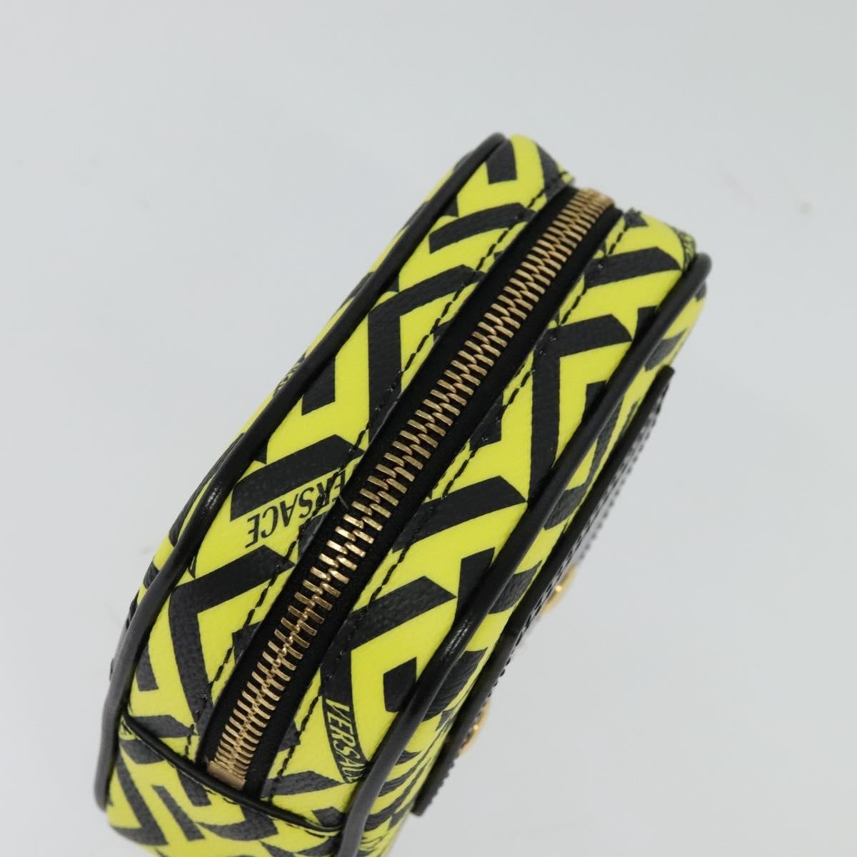 Versace Vintage Clutch Leather, Yellow, PVC, Clutch
