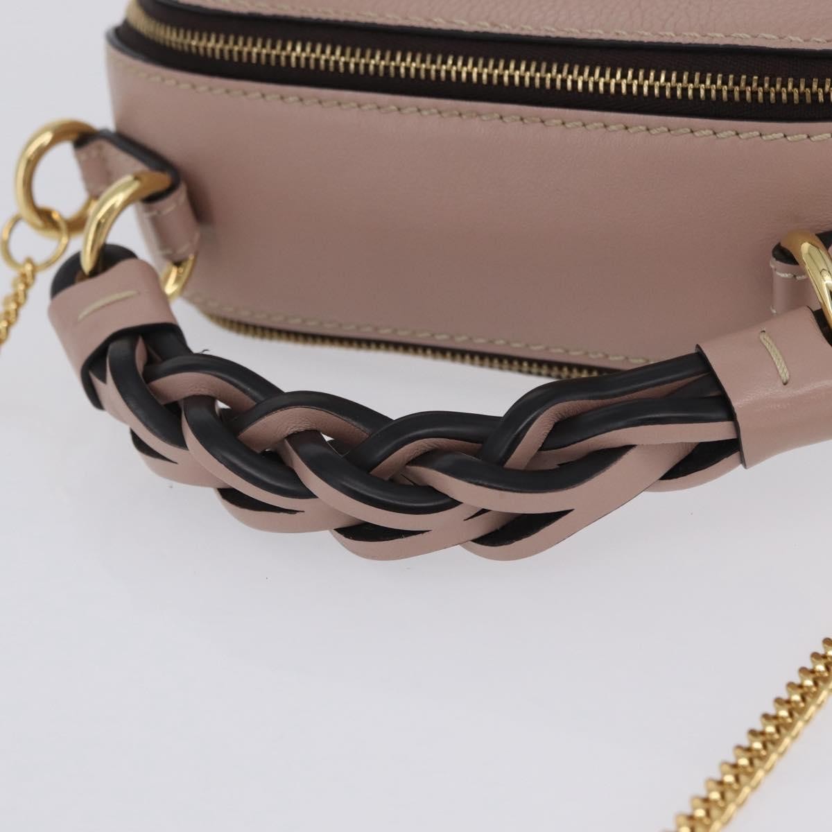 Chloe Daria Chain Leather, Pink, Leather, Handbag