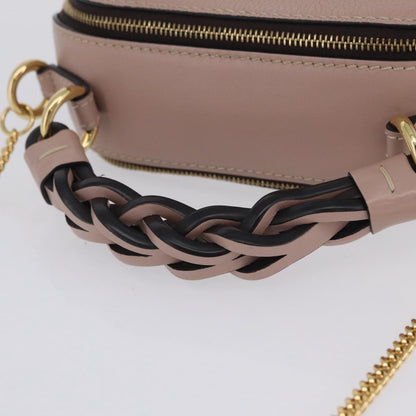 Chloe Daria Chain Leather, Pink, Leather, Handbag