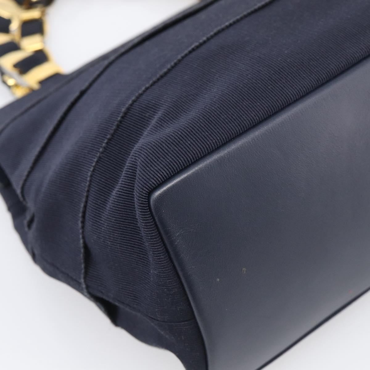 Salvatore Ferragamo Vala Canvas, Navy, Canvas, Shoulder Bag