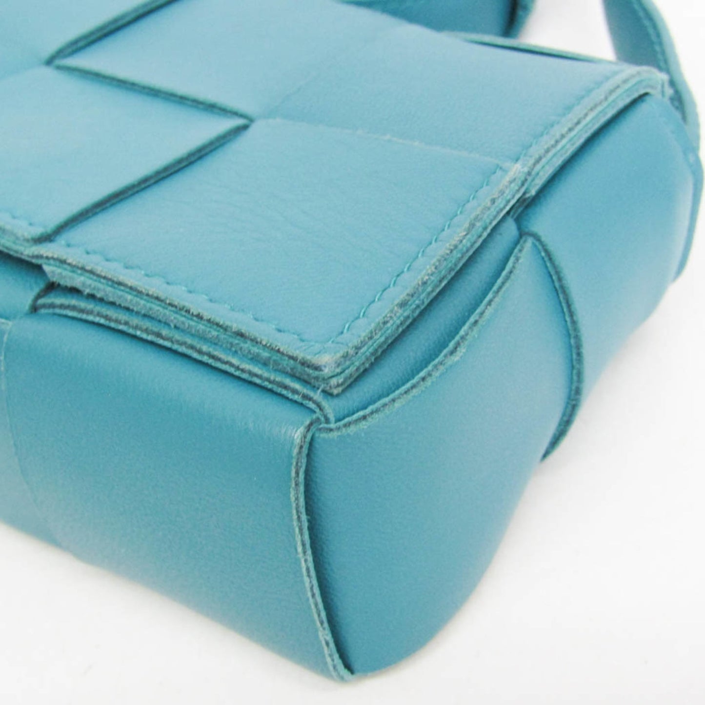 Bottega Veneta Cassette Maxi Intrecciato Leather, Blue, Leather, Clutch