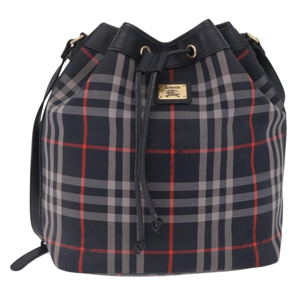 Burberry Nova Check Shoulder Bag Canvas, Black, Canvas, Shoulder Bag