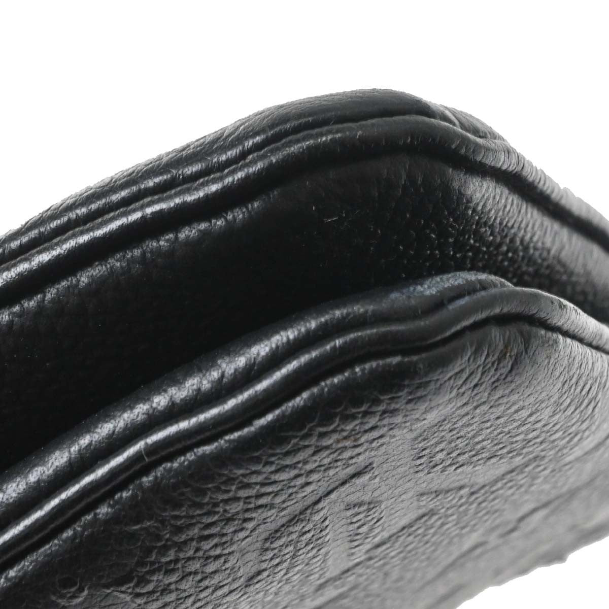 Louis Vuitton Double Zip Pochette Monogram Empreinte Leather, Black, Leather, Clutch