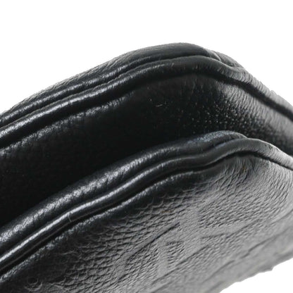 Louis Vuitton Double Zip Pochette Monogram Empreinte Leather, Black, Leather, Clutch