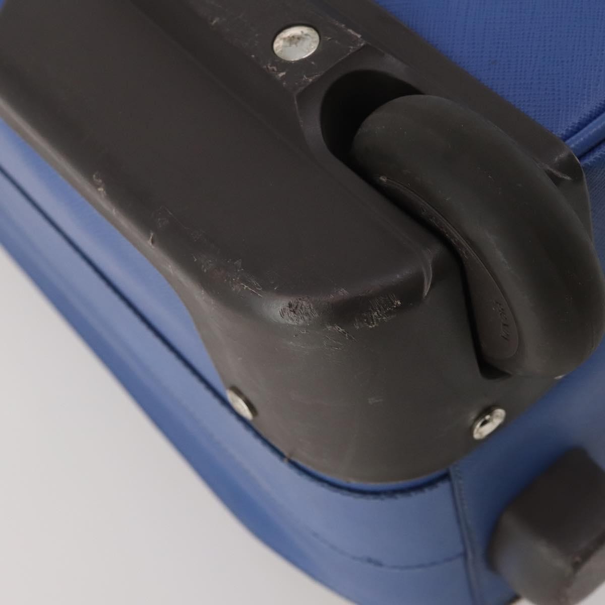Prada Travel Saffiano Leather, Blue, Leather, Travel Bag