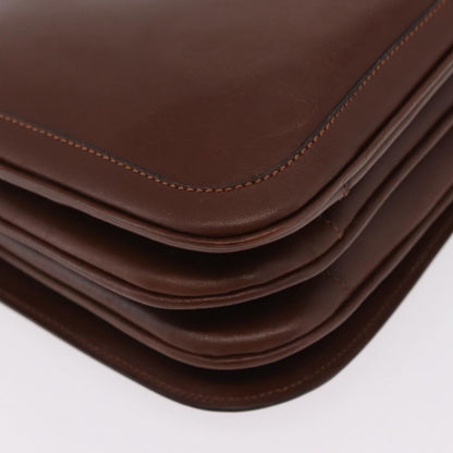 Celine Triomphe Leather, Brown, Leather, Shoulder Bag