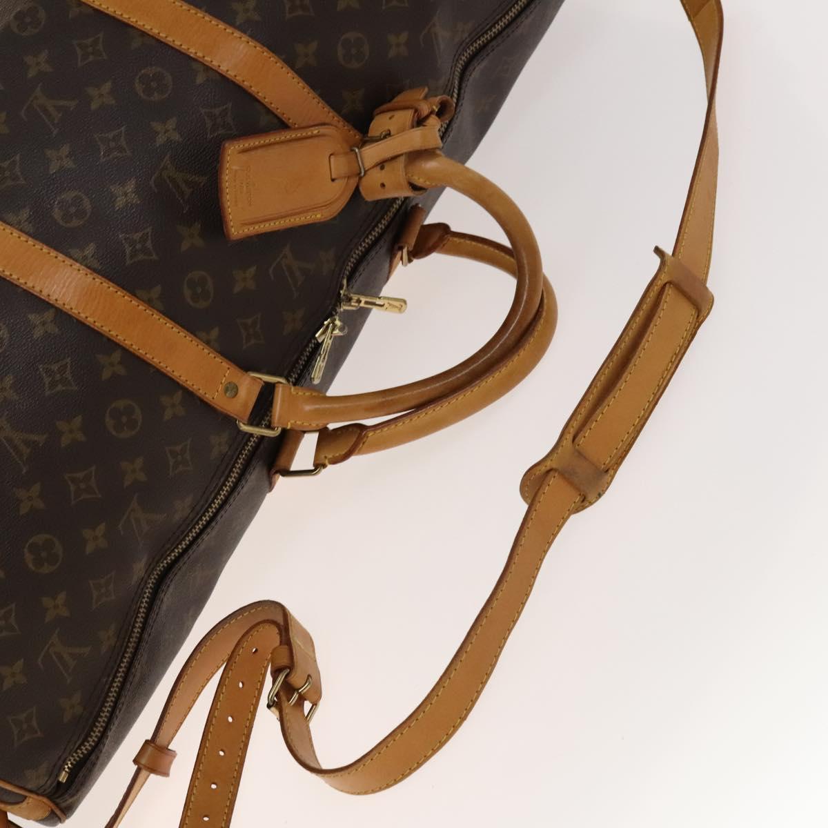 Louis Vuitton Keepall Bag Monogram Canvas, BROWN, CANVAS, Travel bag