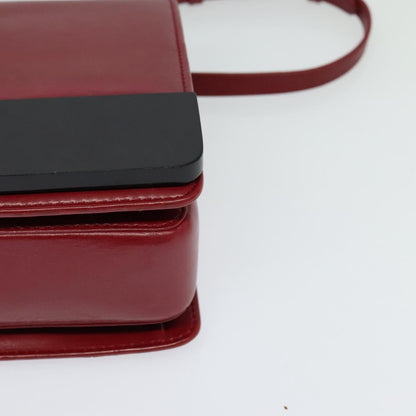 Bvlgari Signature Leather, Red, Leather, Shoulder Bag