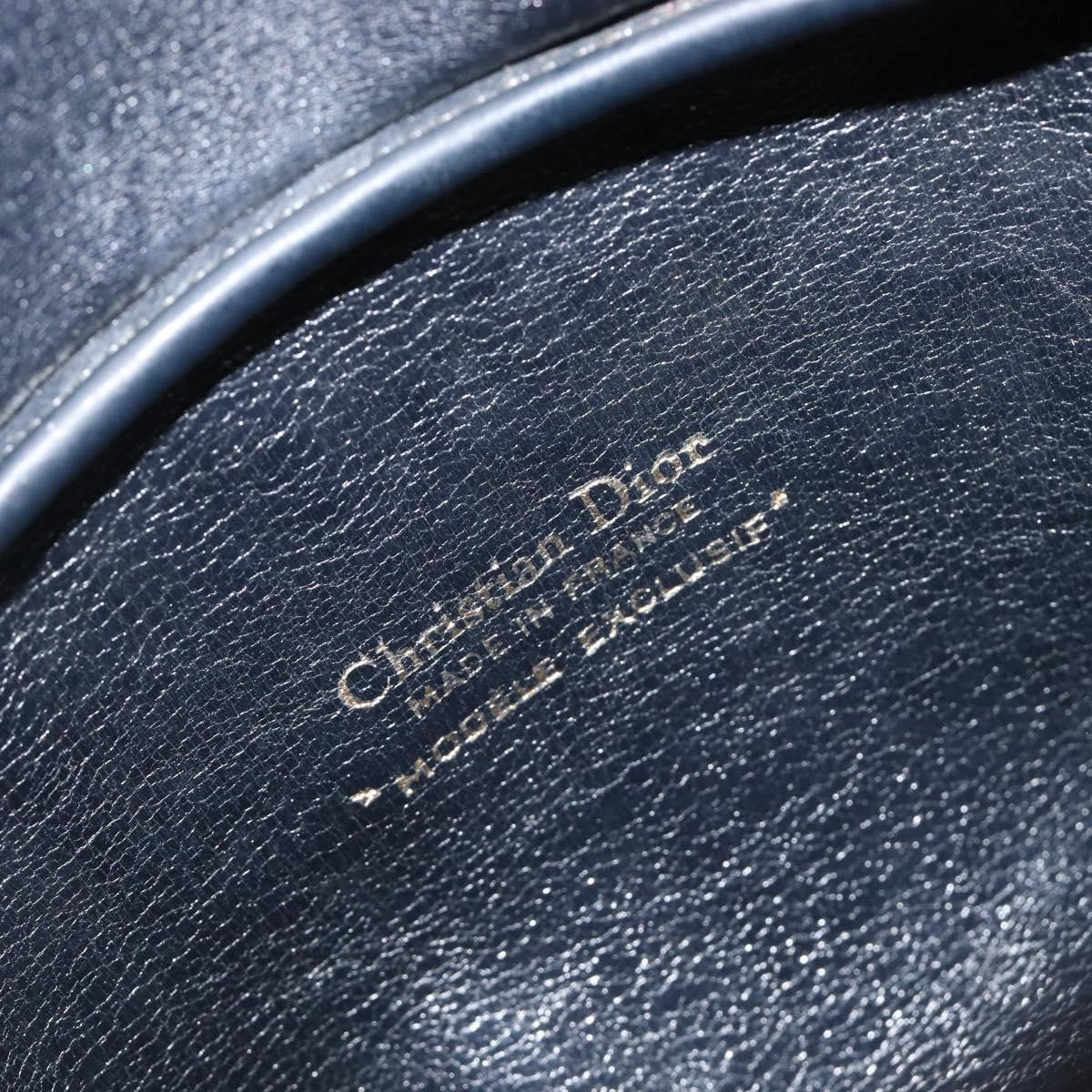 Christian Dior Detective Handle Leather, Navy, Canvas, Handbag