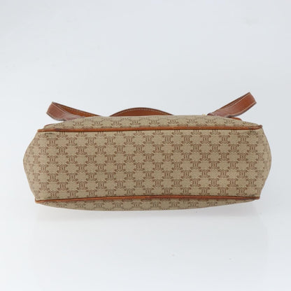 Celine Vintage Macadam Canvas and Leather, Beige, Canvas, Handbag
