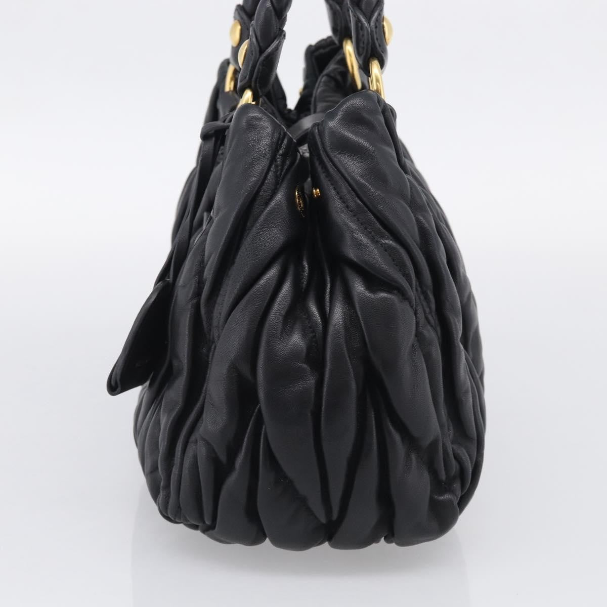 Miu Miu Coffer Convertible Satchel Matelasse Leather, Black, Leather, Handbag