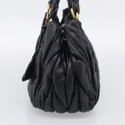 Miu Miu Coffer Convertible Satchel Matelasse Leather, Black, Leather, Handbag